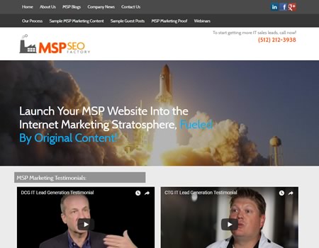 MSP SEO Factory website